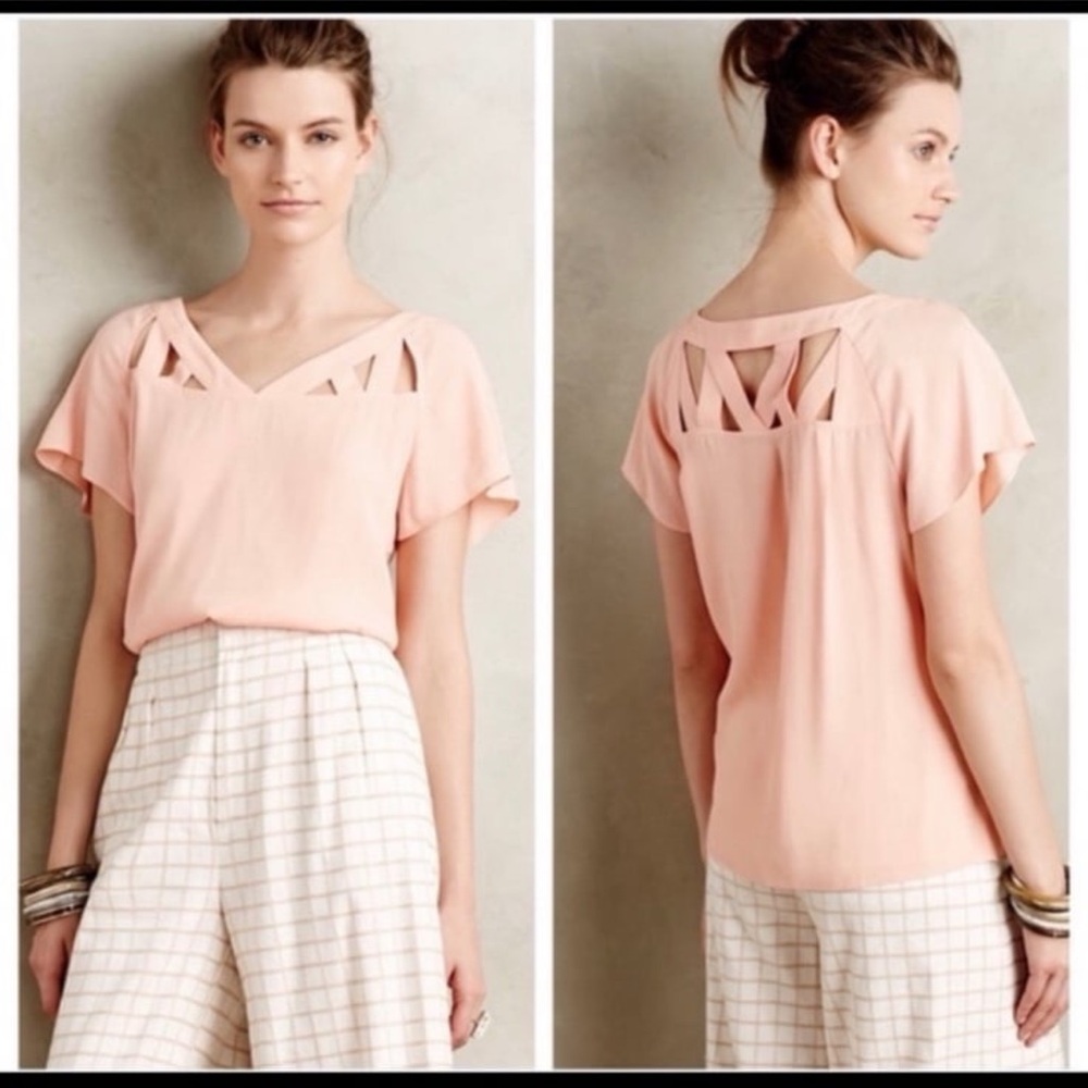 Anthropologie Maeve Tricut Blouse